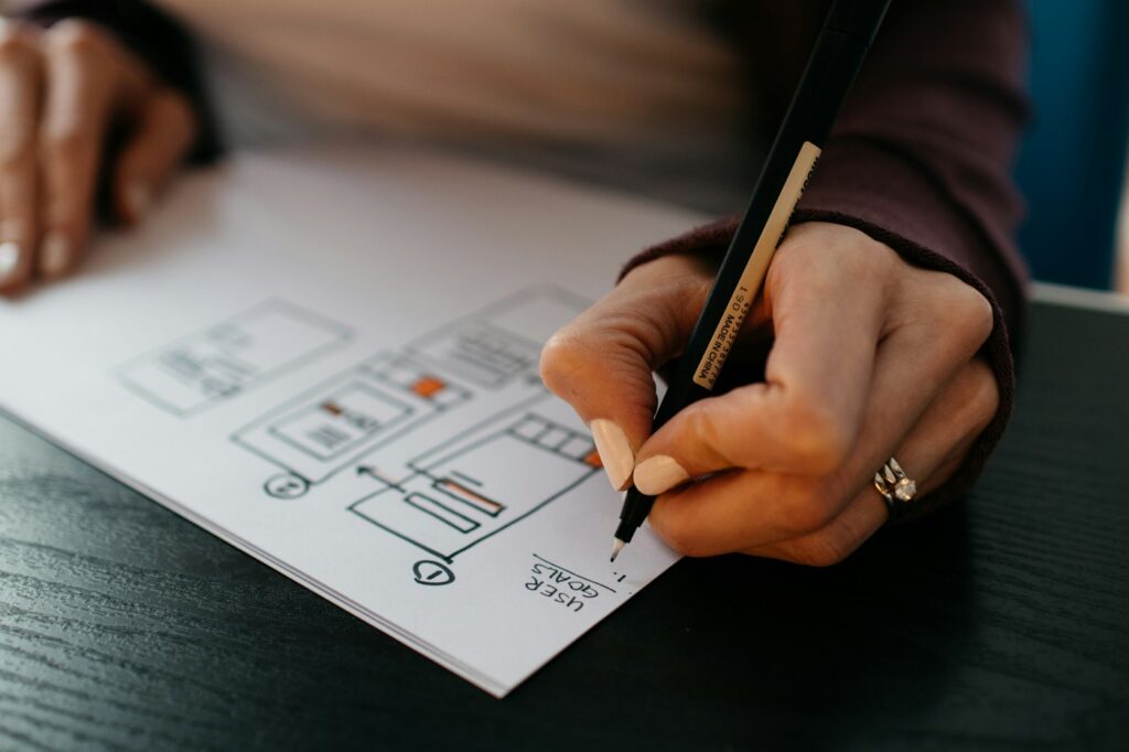 Phác thảo wireframe landing page chuyển đổi